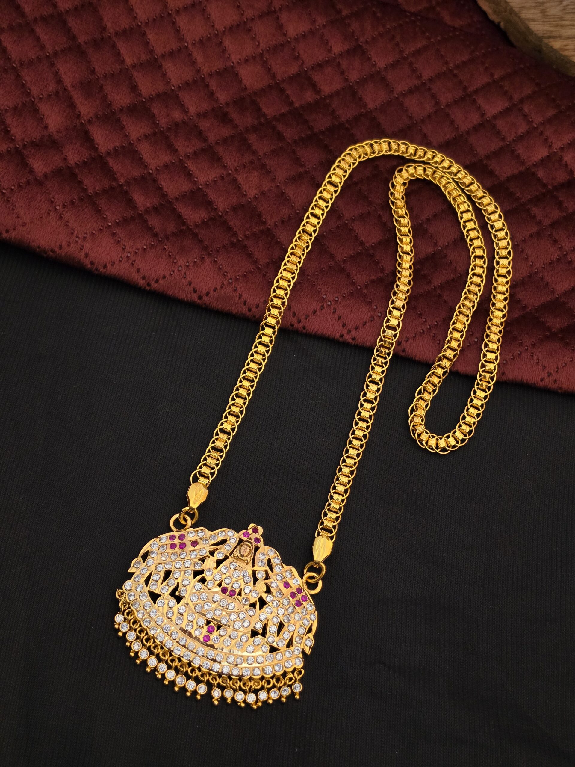 Premium Foaming Gajalakshmi Dollar chain 28 Inches