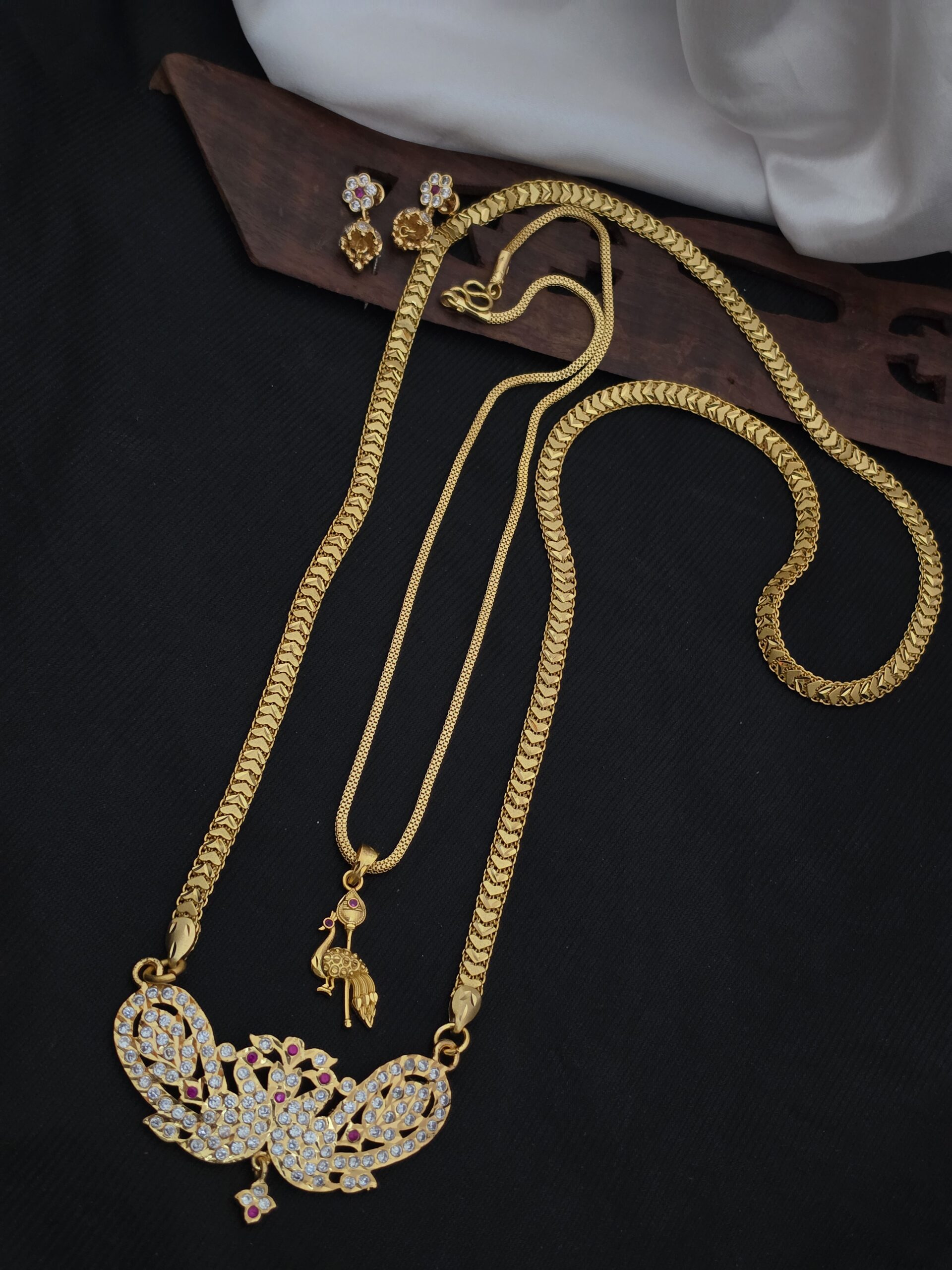 Premium impon peacock dollar chain combo