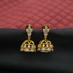 Premium Matt Finish Diamond Replica Jhumkha