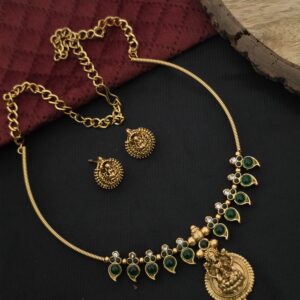 Premium Mat Lakshmi Necklace With Earings