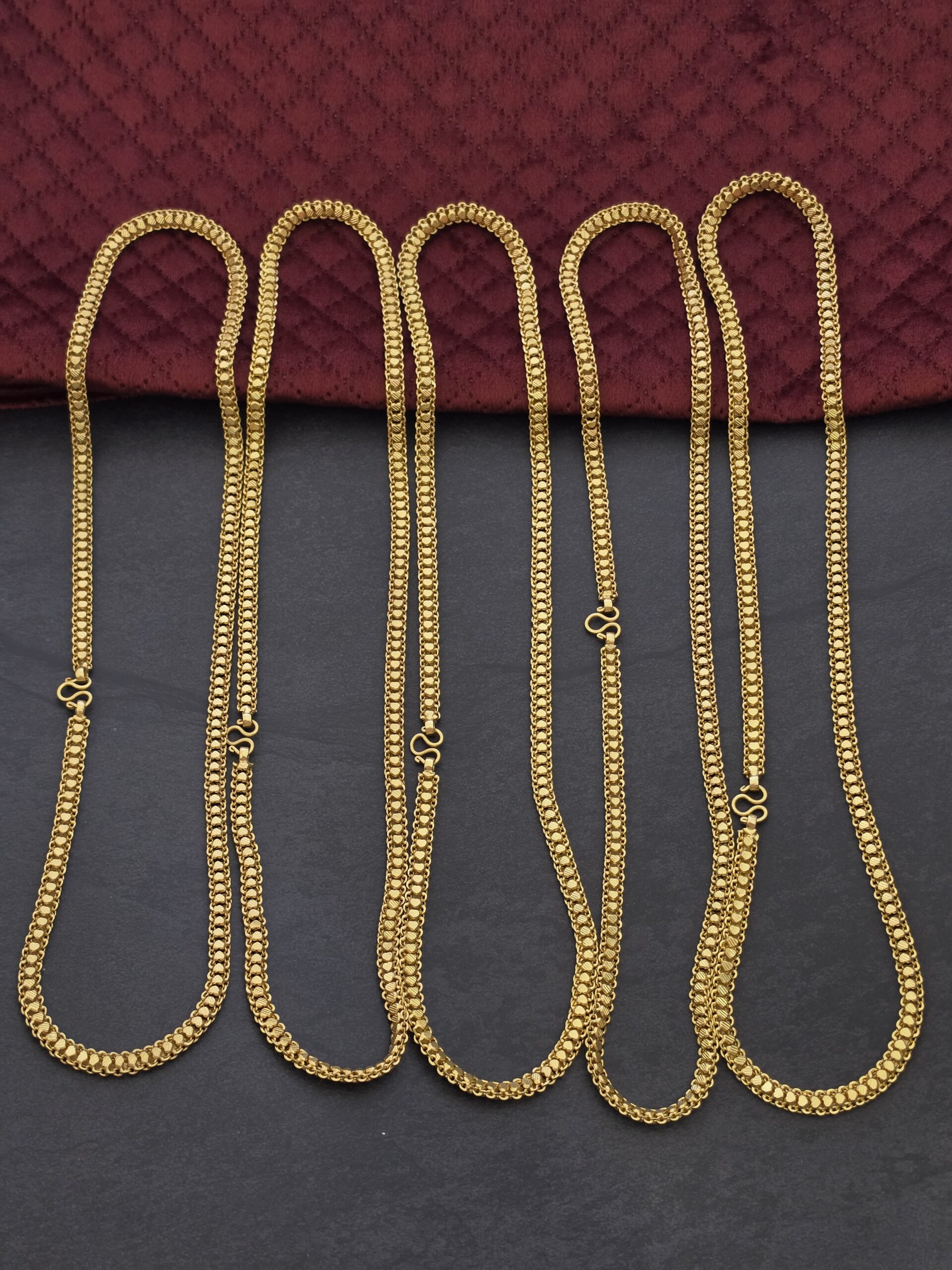 Premium quality impon unpolished rail reversible 24 inches chain