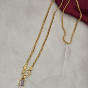 One Day Offer Purple Stone Dollar Chain