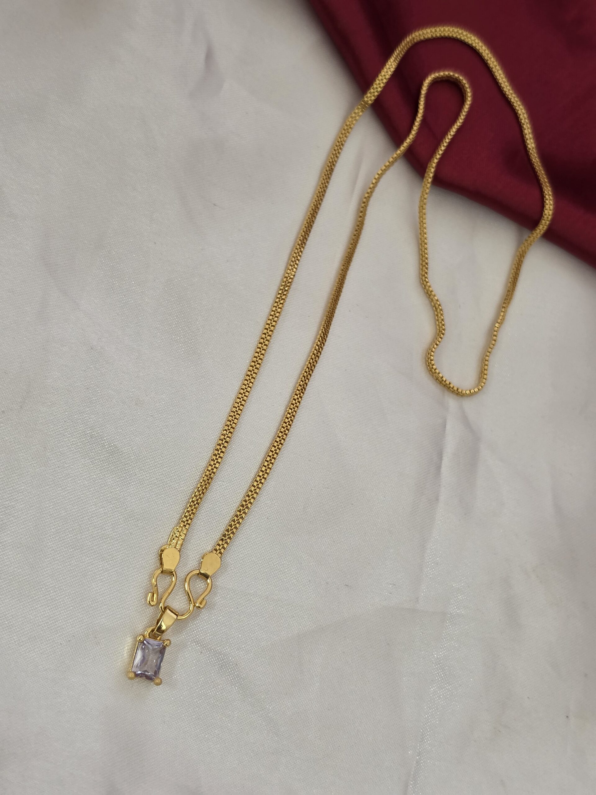 One Day Offer Purple Stone Dollar Chain
