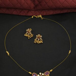 Premium Matt Invisible Necklace With Stud