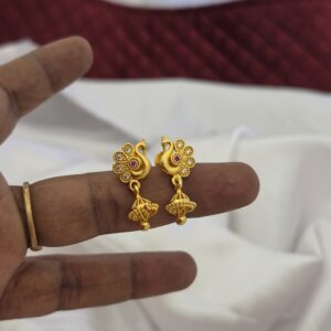 Premium Foaming Ad Stone Peacock Jhumkha
