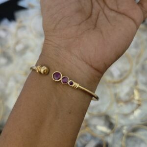 Premium Impon Ruby Stone Adjustable Bangle