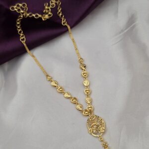 Premium Foaming Ruby Stone Heart Type Necklace