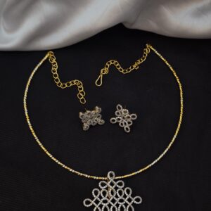 Premium quality kolam pendant hali necklace with stud