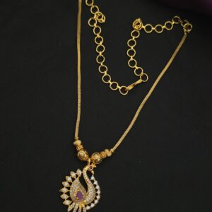 Premium MIcro Ad Stone Peacock Dollar Chain