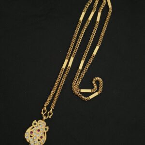 Premium Ad Stone Dollar Chain 28 Inch