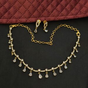Premium Matt Ad Stone Crystal Necklace