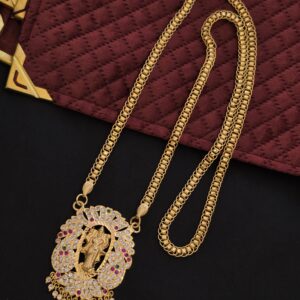 Premium Impon Ad stone Perumal dolllar chain 32 Inch