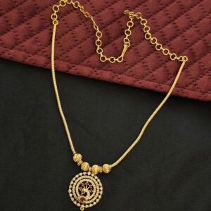 Premium Foaming Ad Stone Peacock Necklace