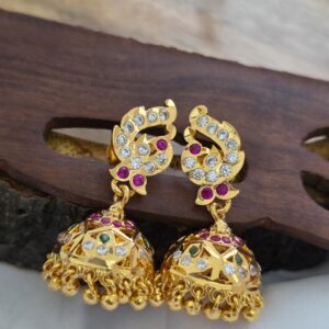 Premium Impon Getti Ad Stone Jhumkha