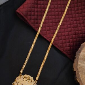 Premium Impon Ghajalakshmi Dollar Chain 32 Inch