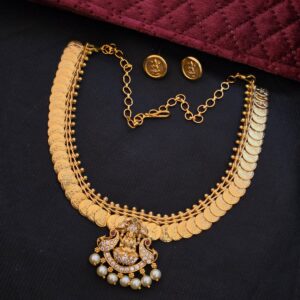 Premium Matt Lakshmi Coin Necklace
